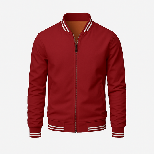 Herre Sommerjakke Sporty Stil Med Ribbet Krave 10