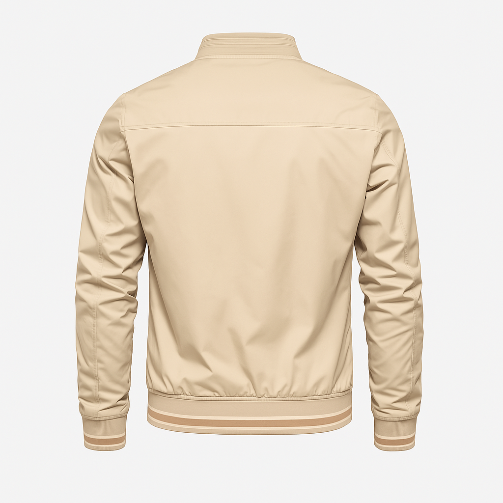 Herre Sommerjakke Sporty Stil Med Ribbet Krave 2