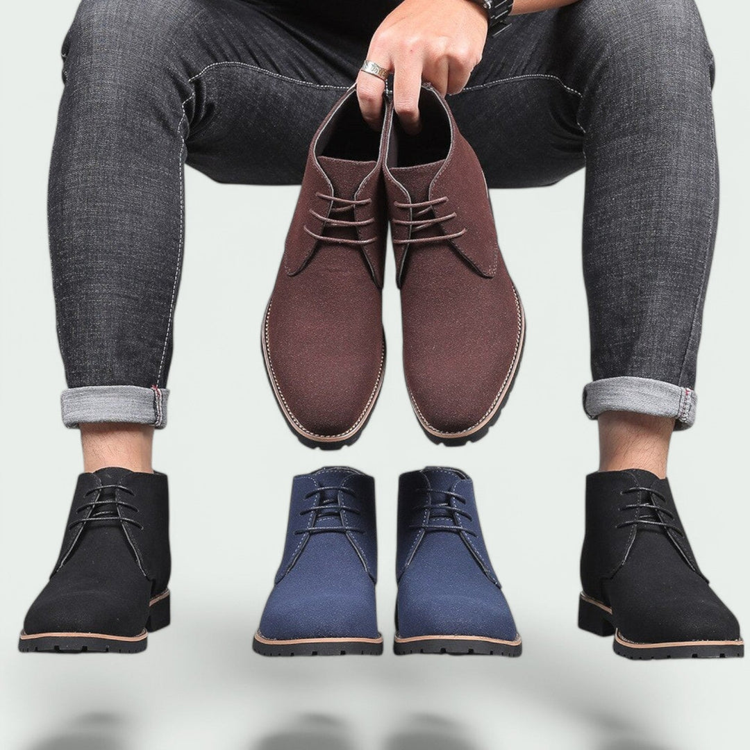 Herre Støvler Casual Læder Slip-On Gummisål 1