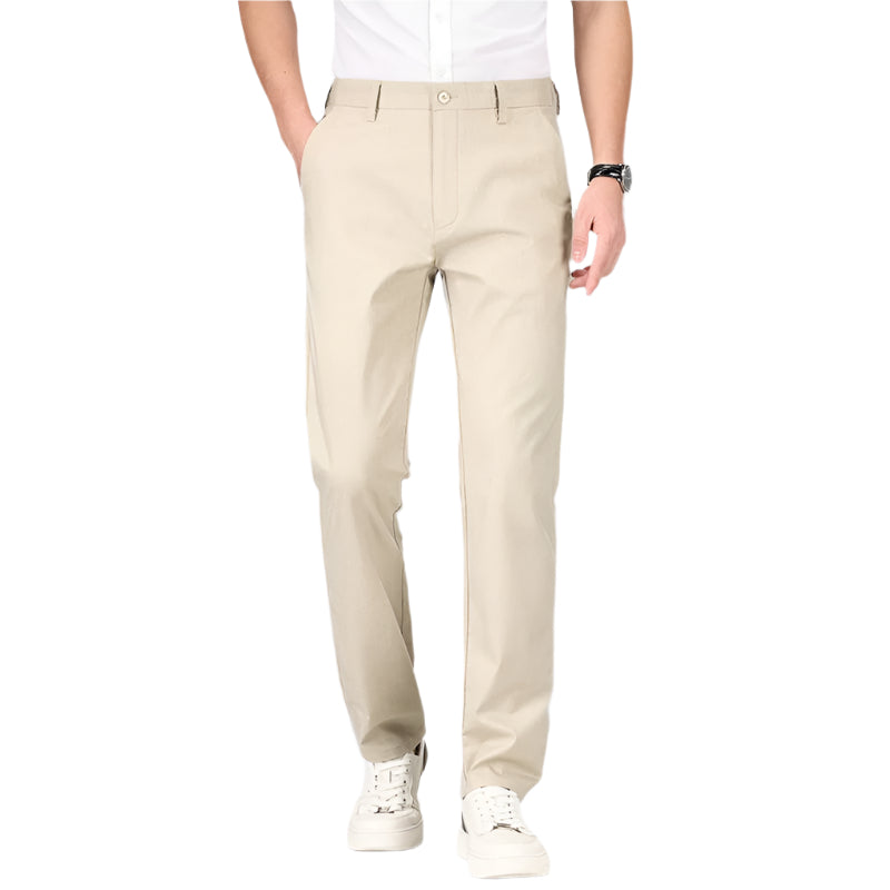 Herre Straight-Leg Bukser Tencel Linned Blend 0