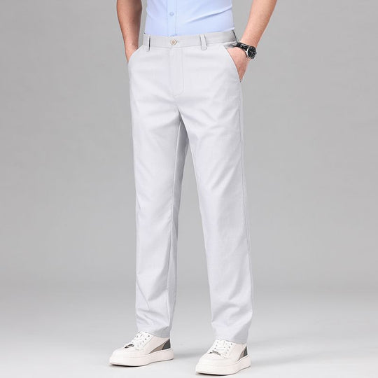 Herre Straight-Leg Bukser Tencel Linned Blend 1
