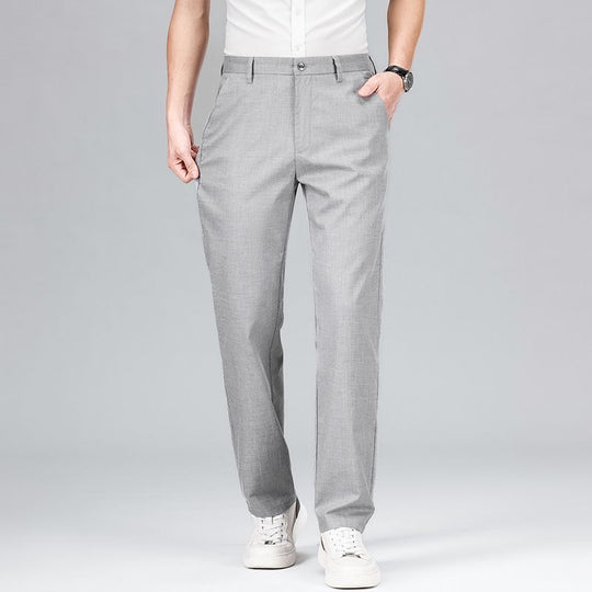 Herre Straight-Leg Bukser Tencel Linned Blend 2