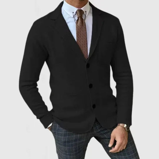 Herre Strik Blazer Klassisk Stil 4