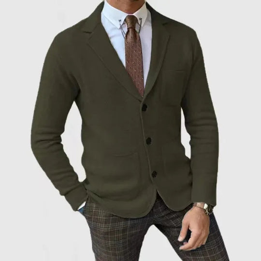 Herre Strik Blazer Klassisk Stil 7