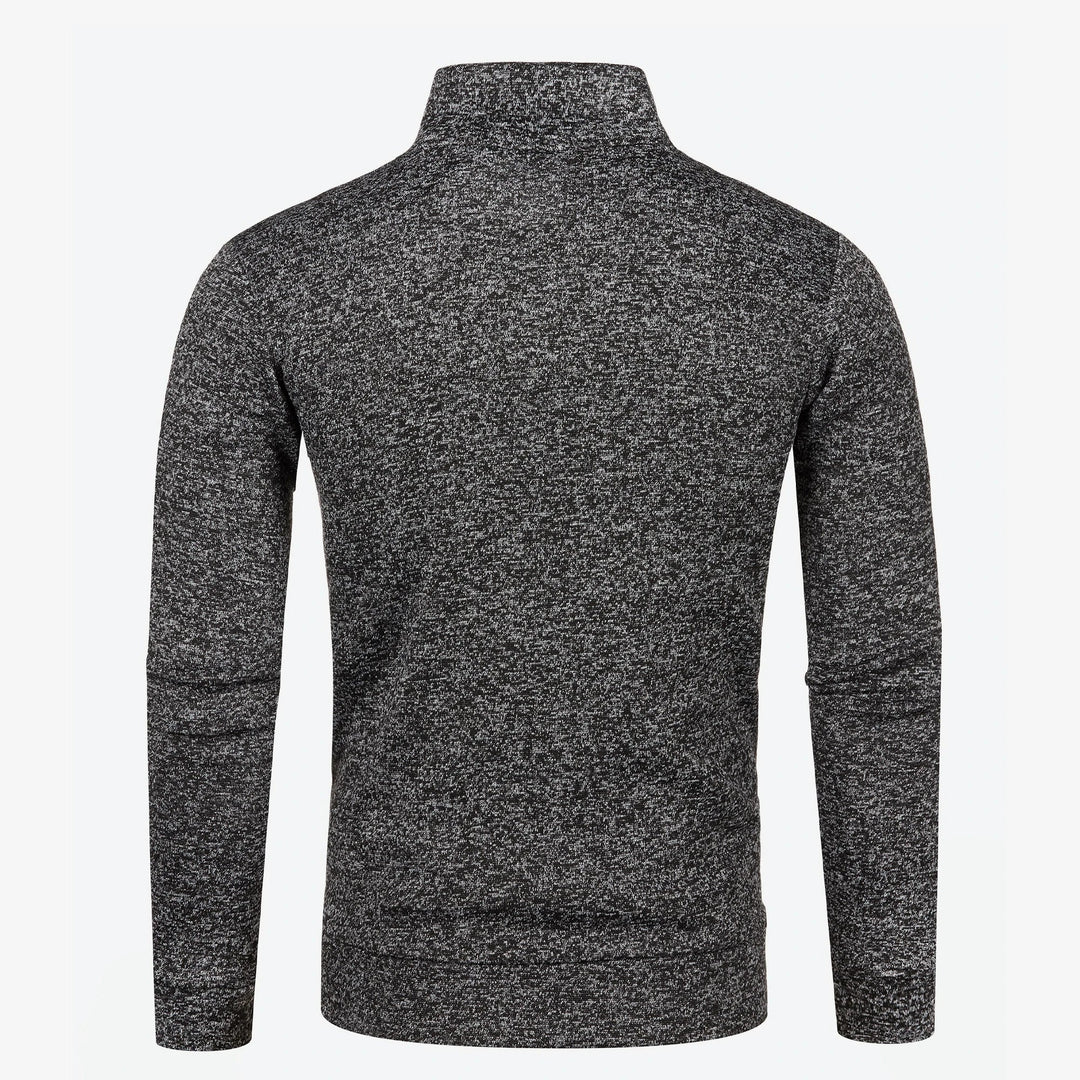 Herre Strikket Casual Udejakke med Ståkrave 3