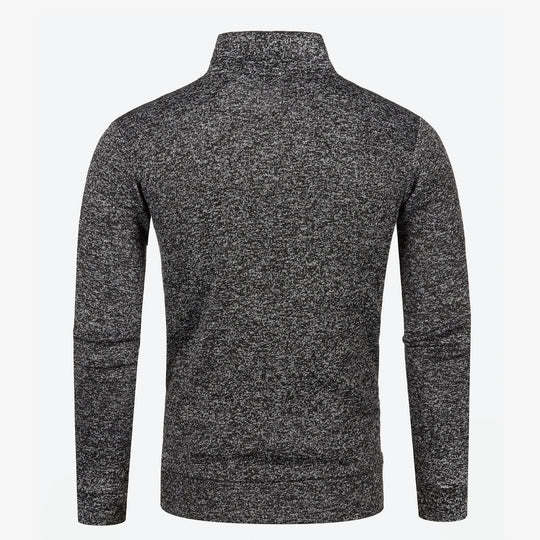 Herre Strikket Casual Udejakke med Ståkrave 3