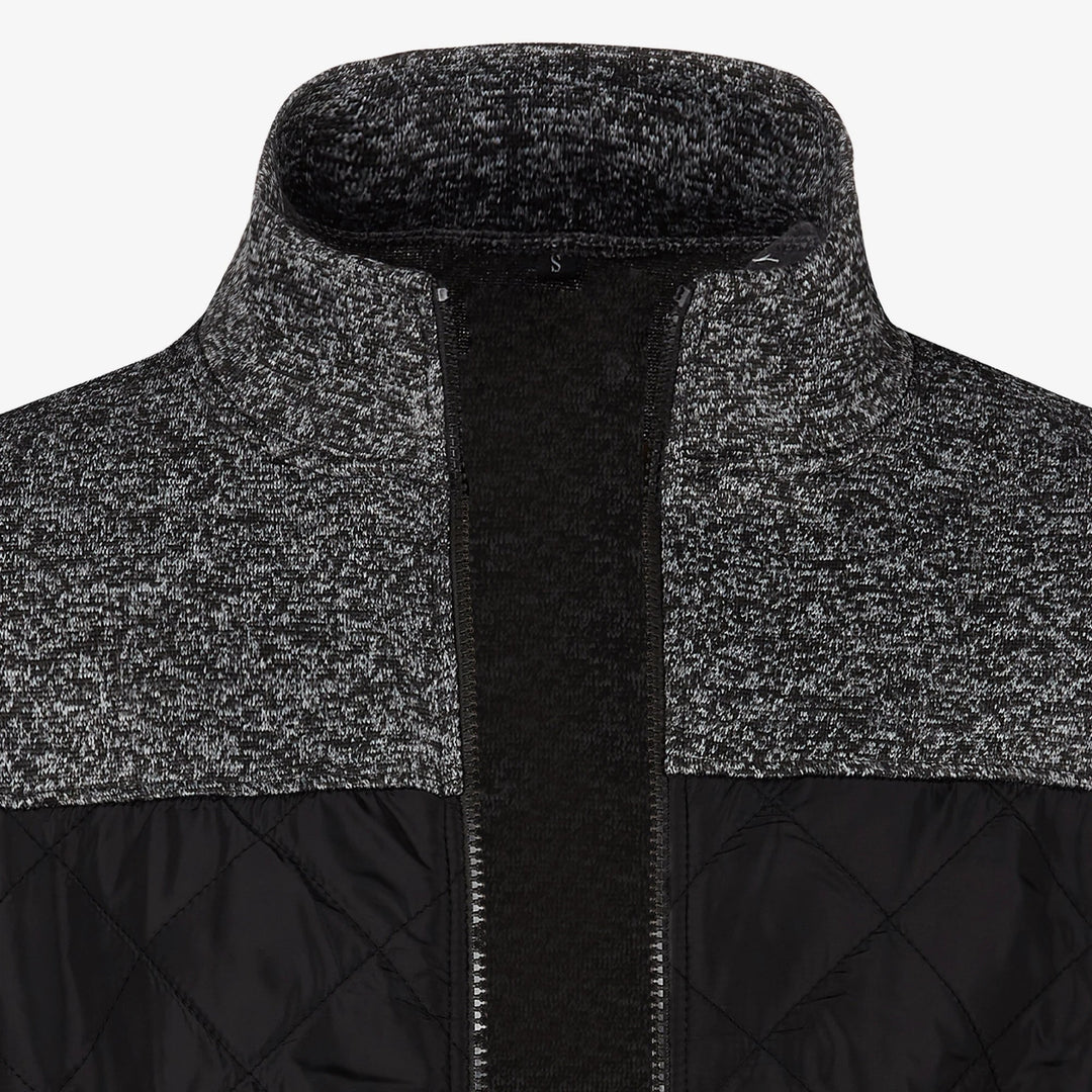 Herre Strikket Casual Udejakke med Ståkrave 4