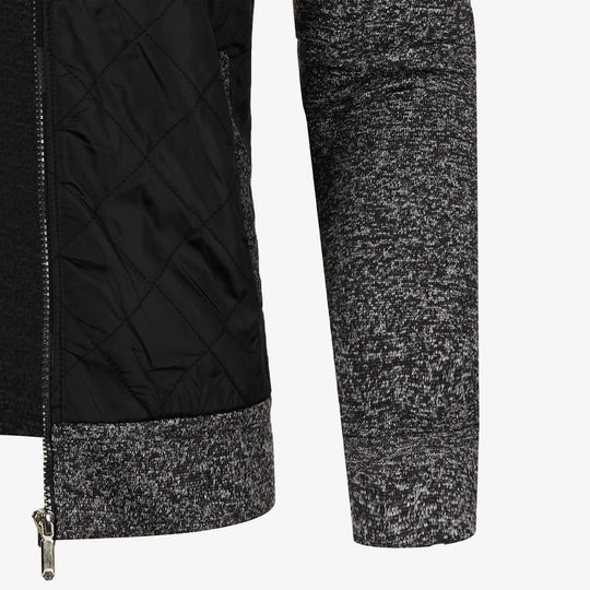 Herre Strikket Casual Udejakke med Ståkrave 5