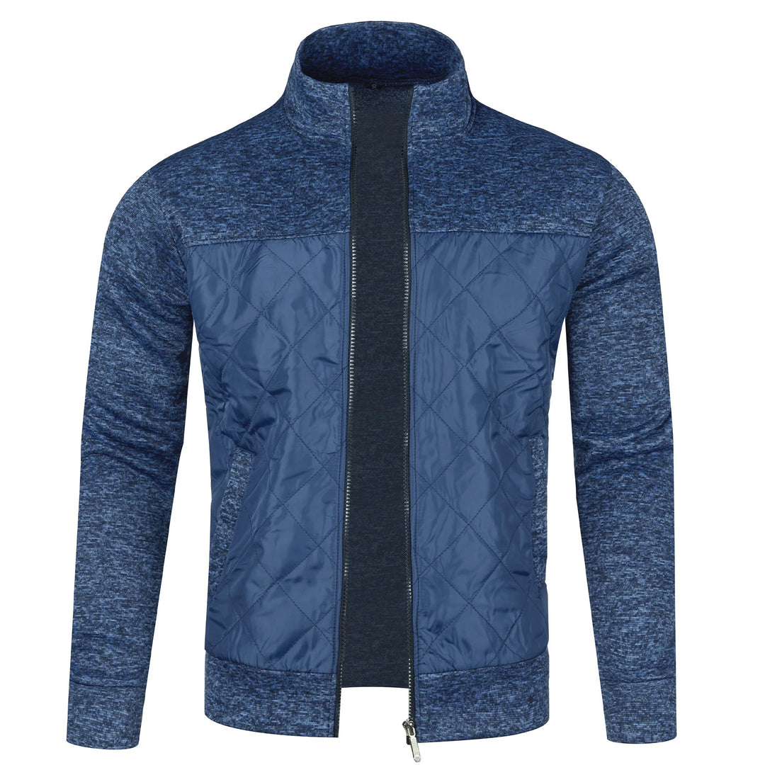 Herre Strikket Casual Udejakke med Ståkrave 7