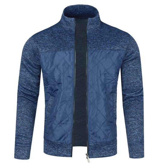 Herre Strikket Casual Udejakke med Ståkrave 7