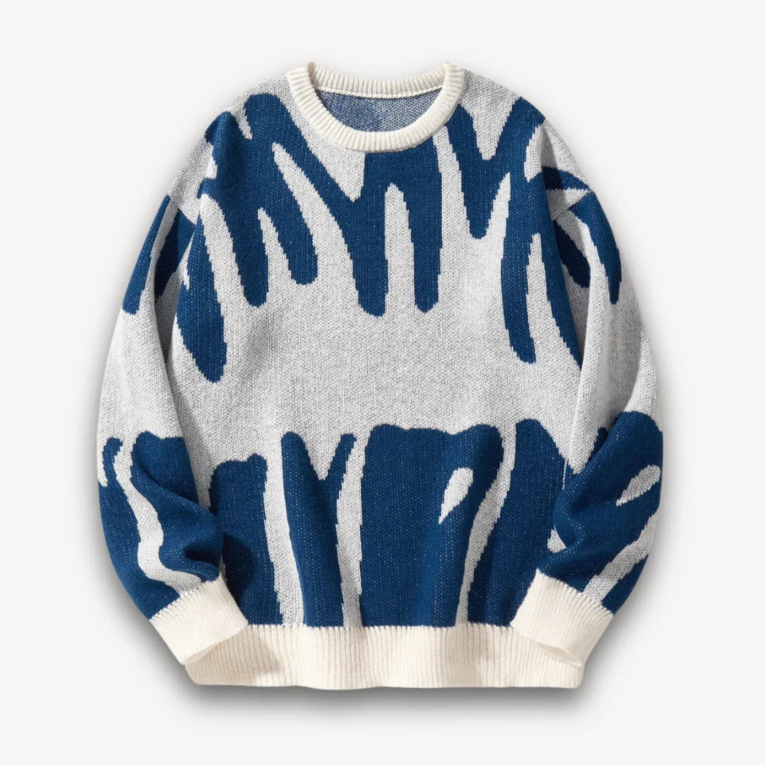Herre Striktrøje Grafisk Crewneck 2