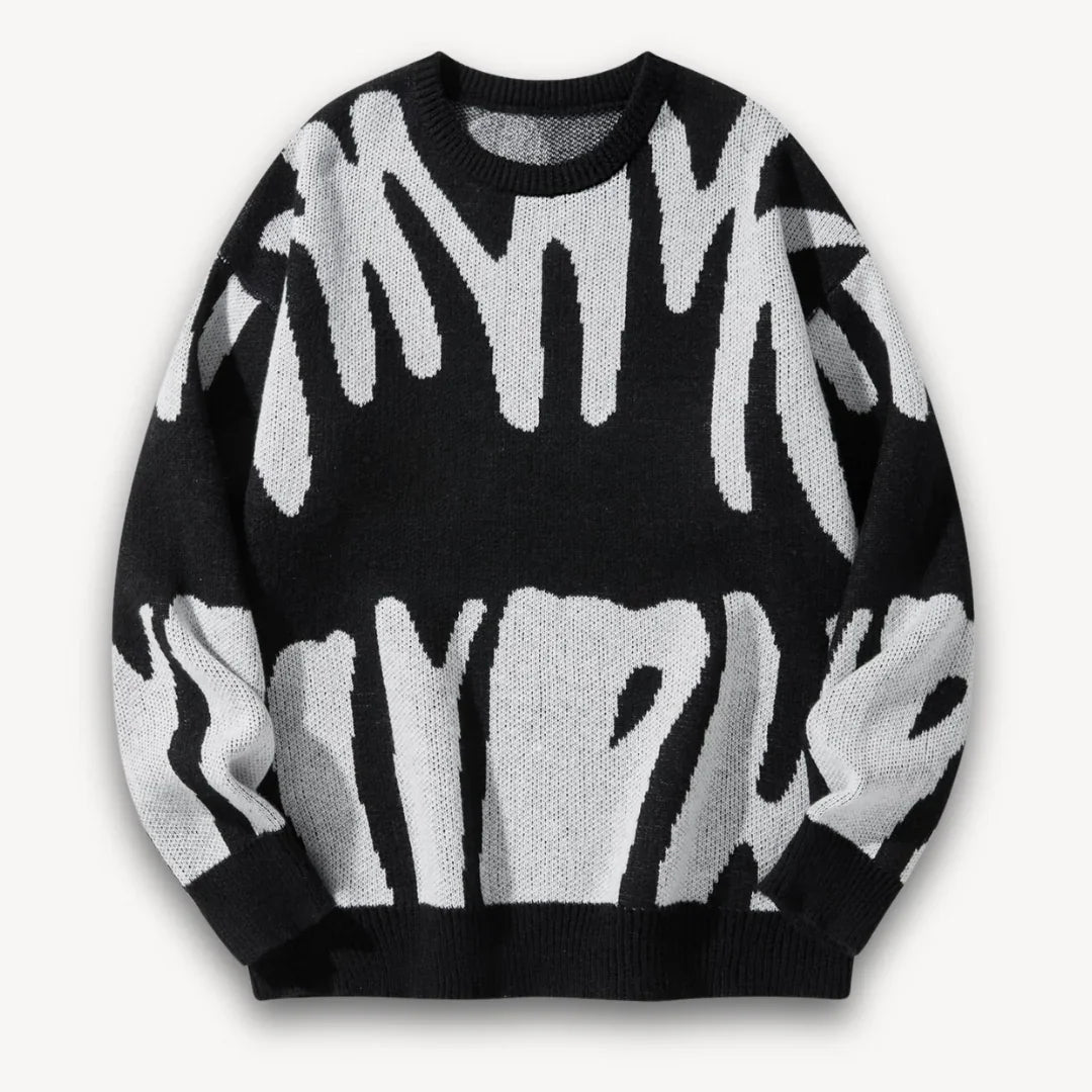 Herre Striktrøje Grafisk Crewneck 7