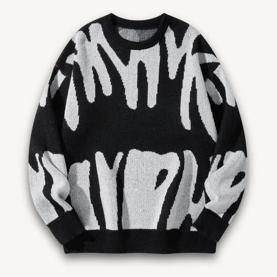Herre Striktrøje Grafisk Crewneck 7