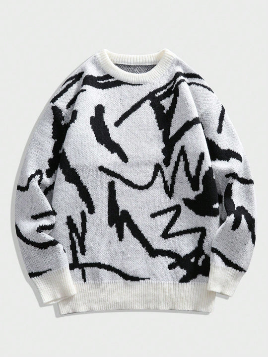 Herre Sweater Casual Med Grafisk Print 11