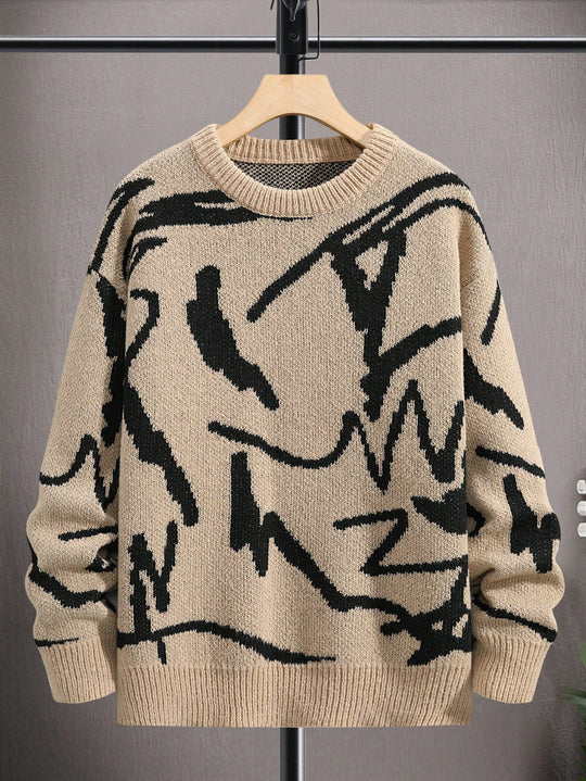 Herre Sweater Casual Med Grafisk Print 13