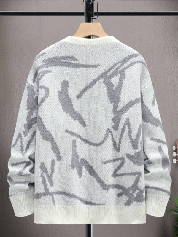 Herre Sweater Casual Med Grafisk Print 2