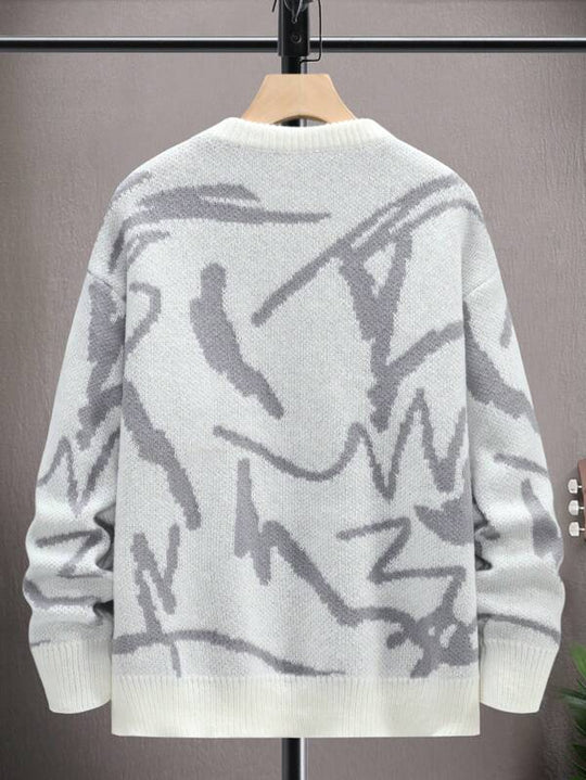 Herre Sweater Casual Med Grafisk Print 2