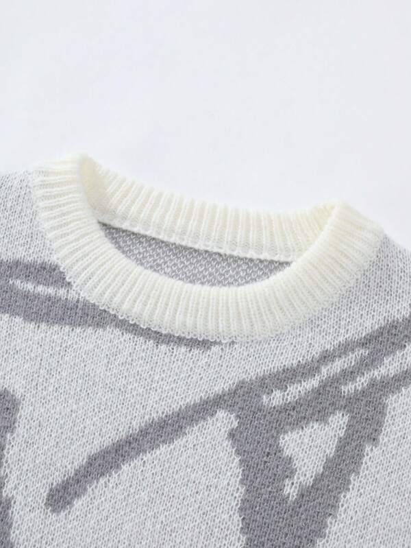 Herre Sweater Casual Med Grafisk Print 3
