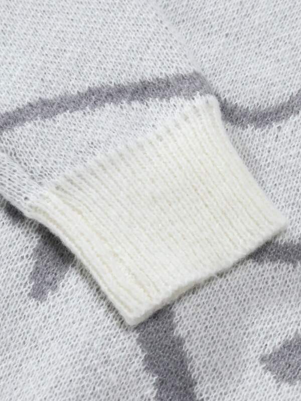 Herre Sweater Casual Med Grafisk Print 5