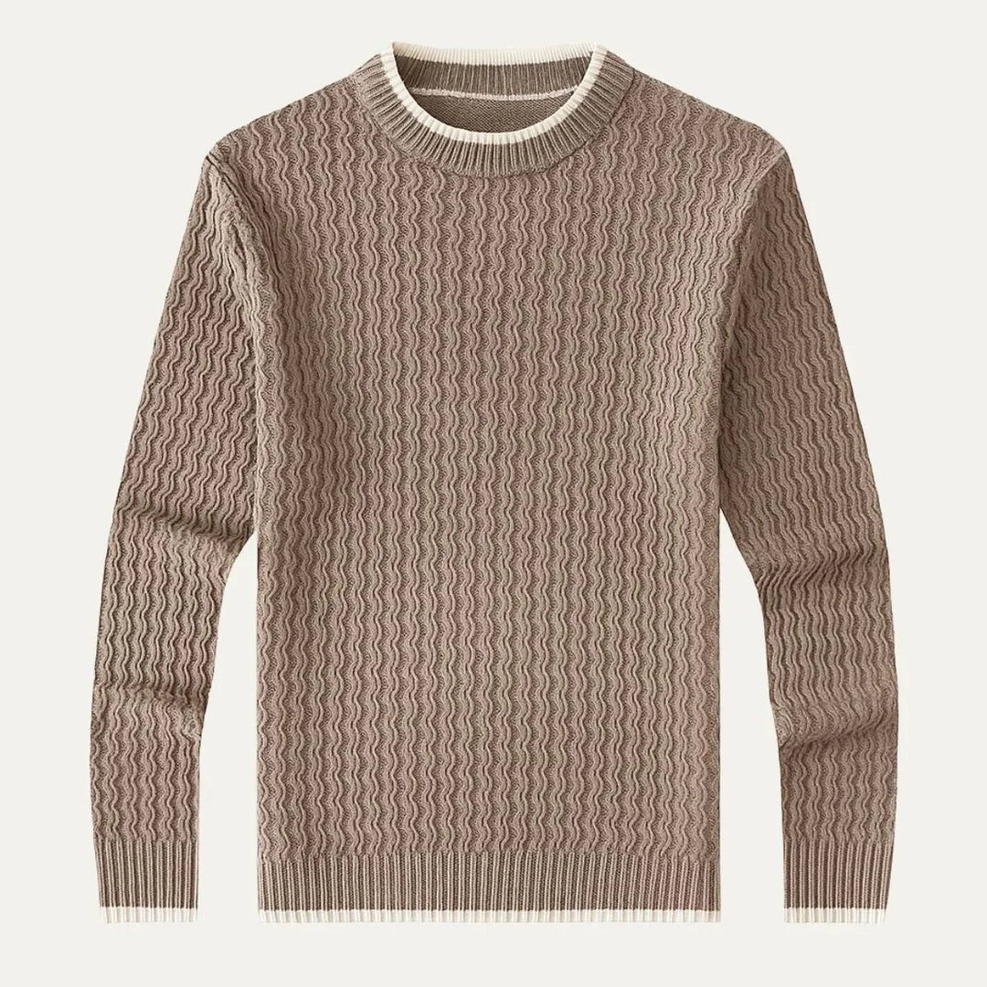 Herre Sweater Rund Hals Klassisk Stil 1