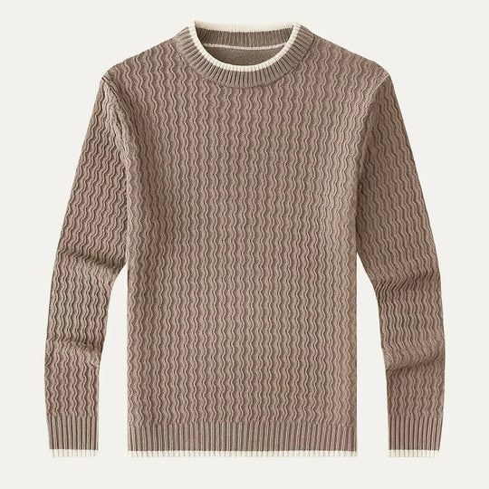 Herre Sweater Rund Hals Klassisk Stil 1