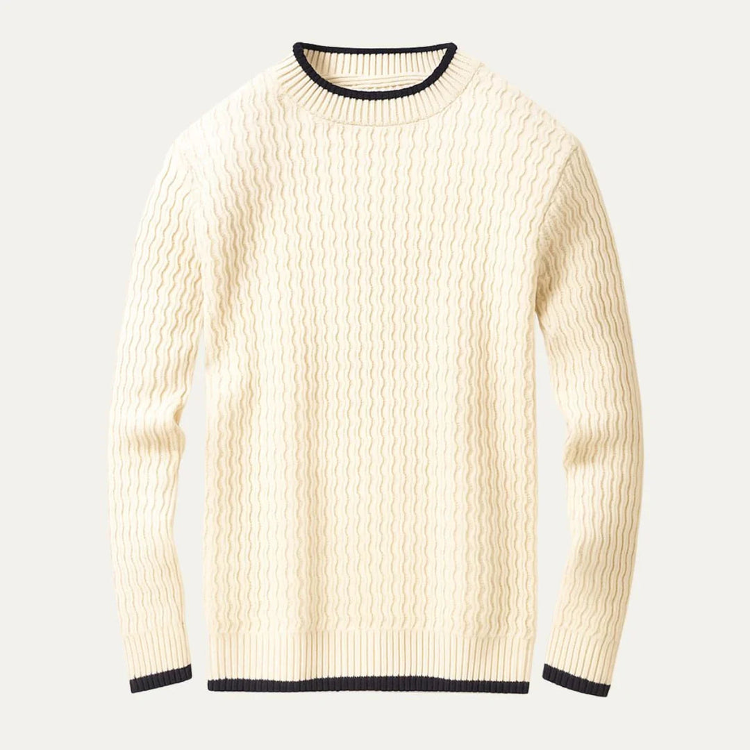 Herre Sweater Rund Hals Klassisk Stil 2