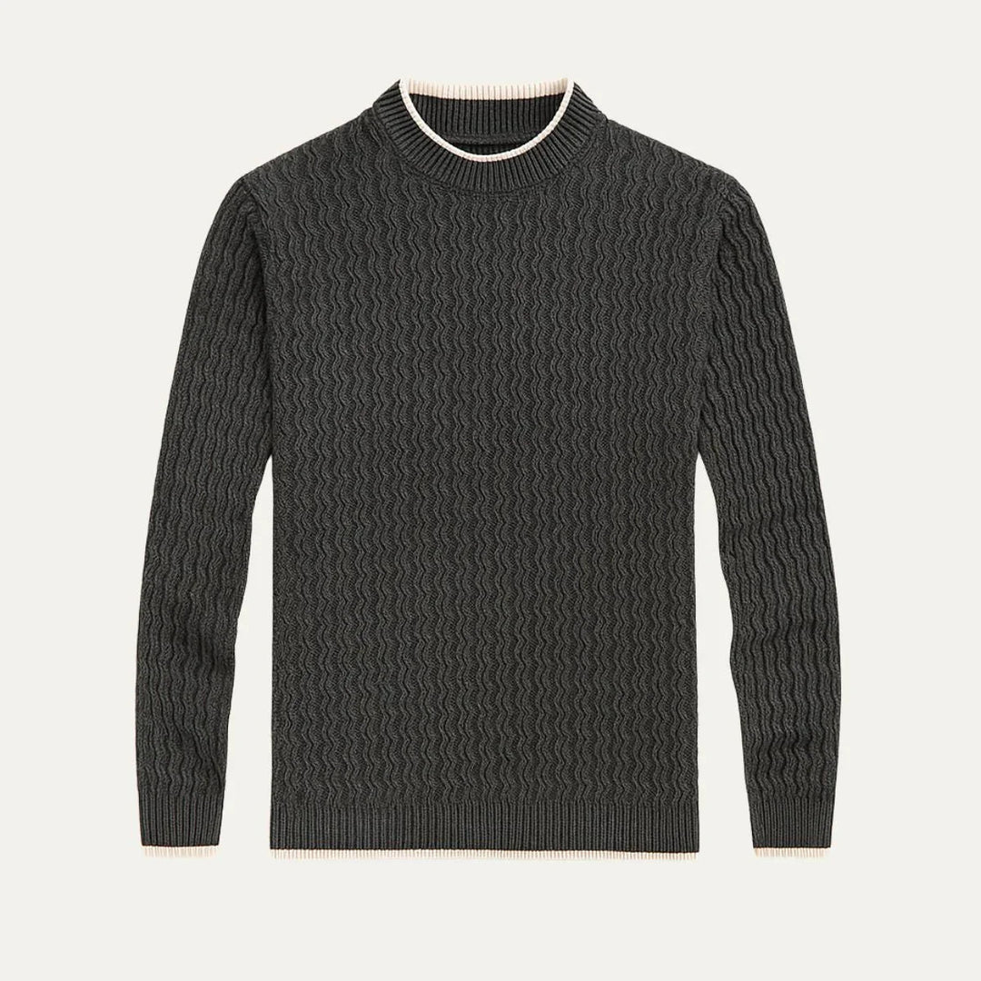 Herre Sweater Rund Hals Klassisk Stil 3