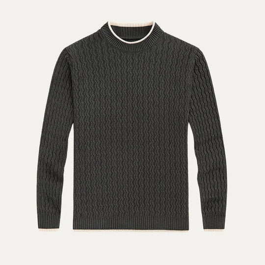 Herre Sweater Rund Hals Klassisk Stil 3