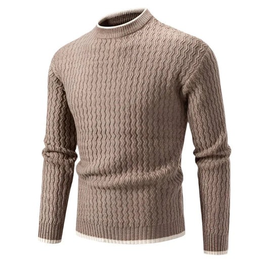 Herre Sweater Rund Hals Klassisk Stil 4