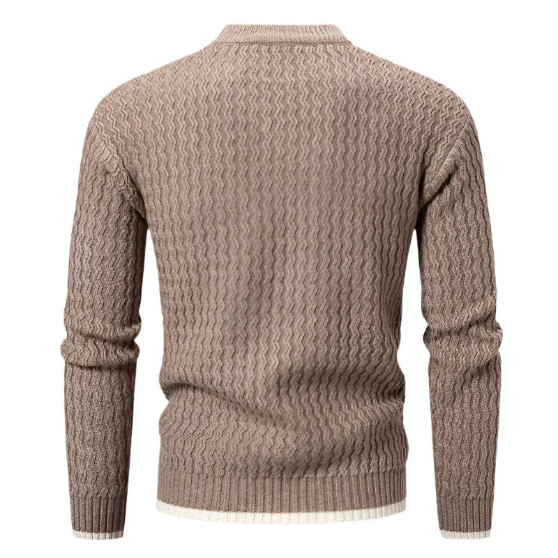 Herre Sweater Rund Hals Klassisk Stil 5