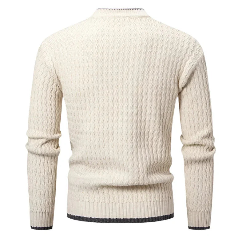 Herre Sweater Rund Hals Klassisk Stil 6