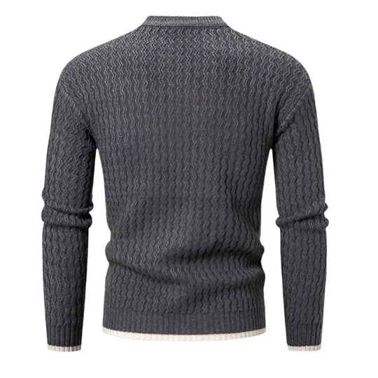 Herre Sweater Rund Hals Klassisk Stil 7