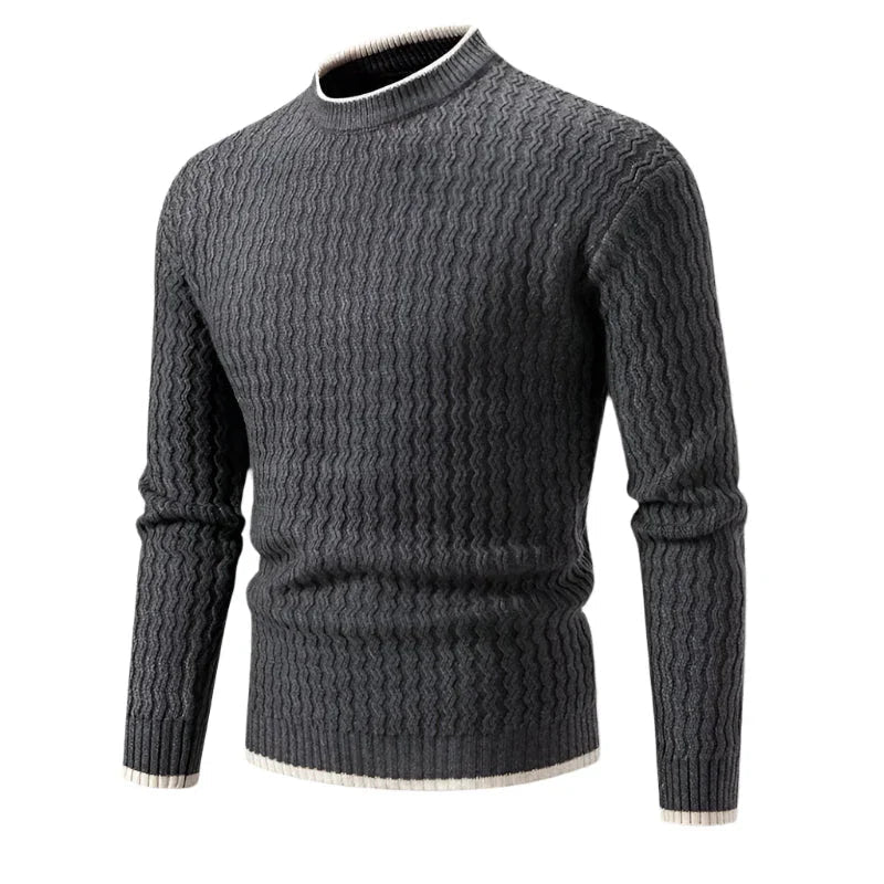 Herre Sweater Rund Hals Klassisk Stil 8