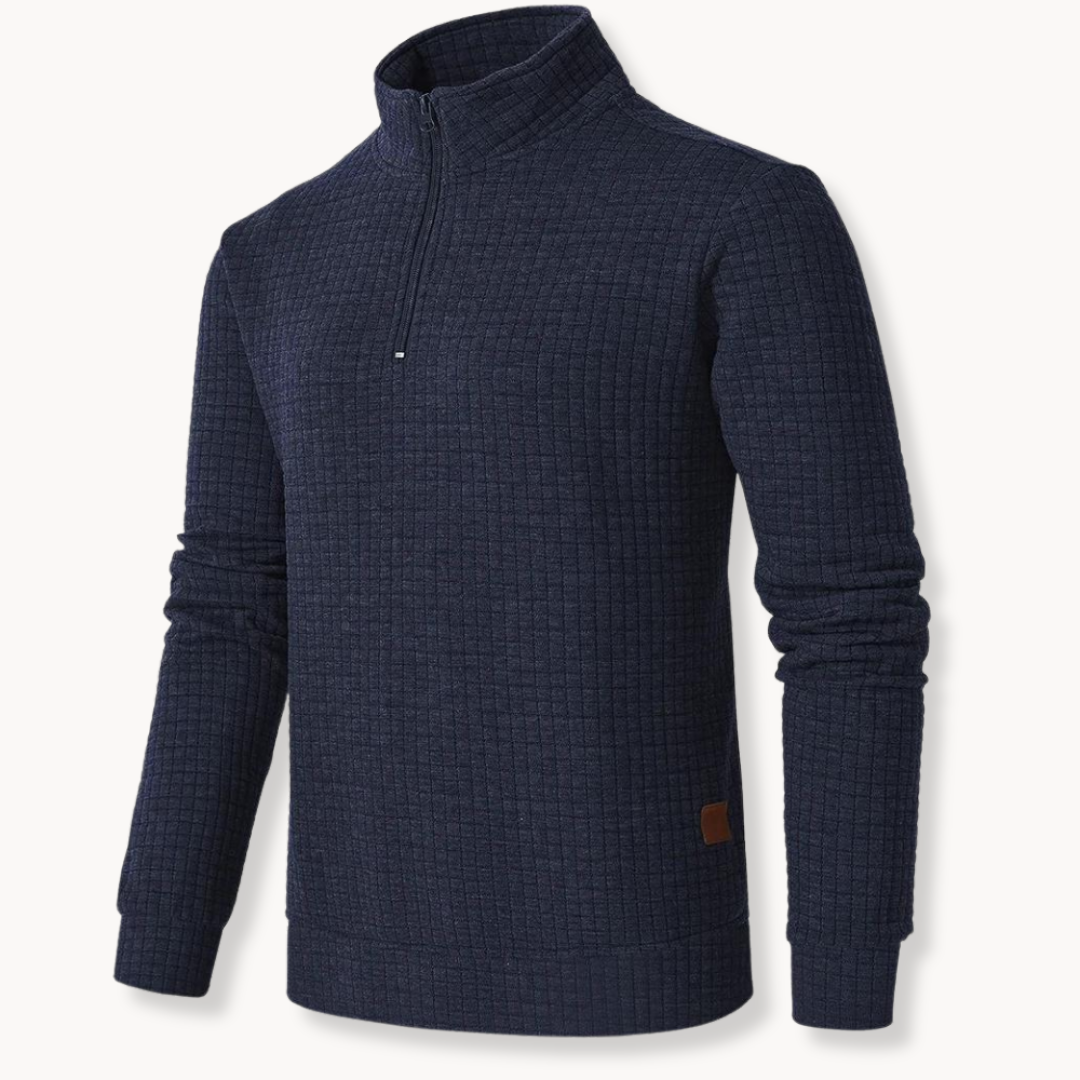 Herre Sweater med Halv-Zipper Stil 3