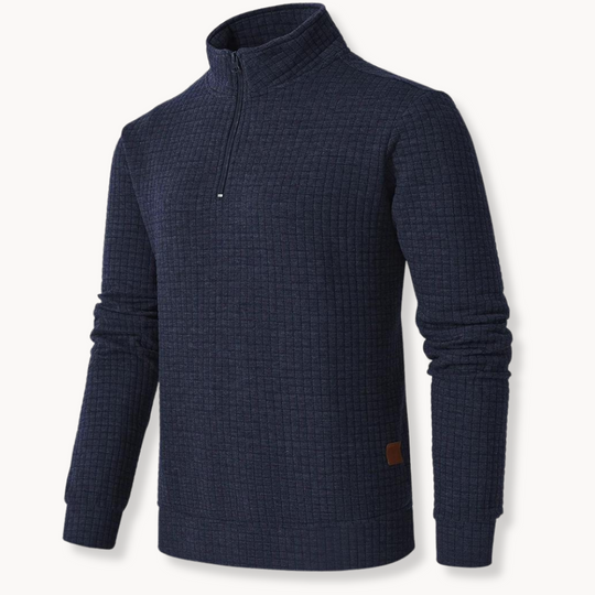 Herre Sweater med Halv-Zipper Stil 3