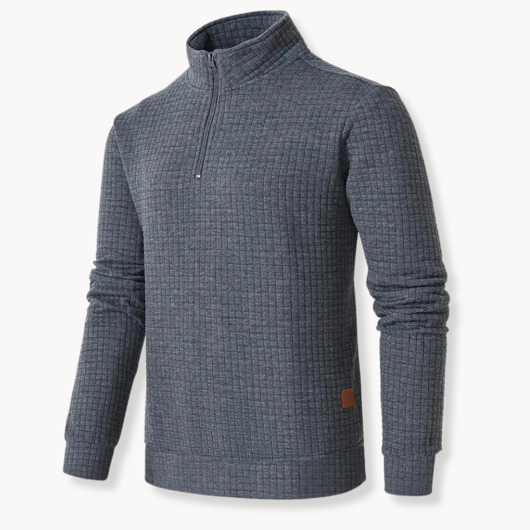 Herre Sweater med Halv-Zipper Stil 5