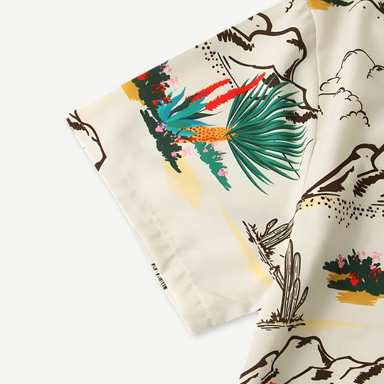 Herre T-Shirt Afslappet Kunstnerisk Print Letvægtsstof 2