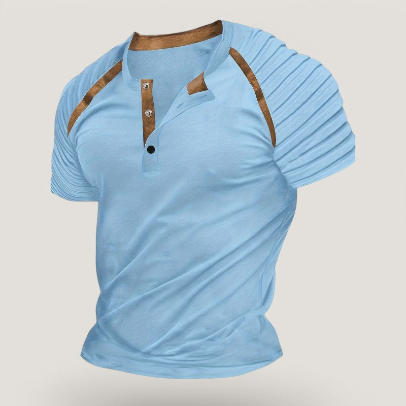 Herre T-Shirt Casual Stribet Polyester 1