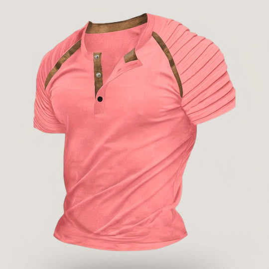 Herre T-Shirt Casual Stribet Polyester 3