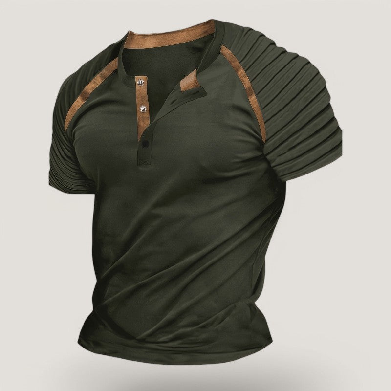 Herre T-Shirt Casual Stribet Polyester 6