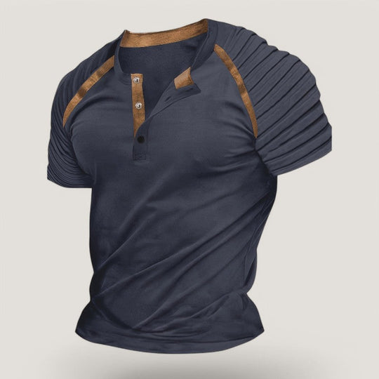 Herre T-Shirt Casual Stribet Polyester 8