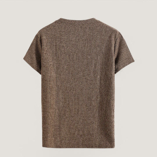 Herre T-Shirt Korte Ærmer Jacquard Polyester Regular Fit 6