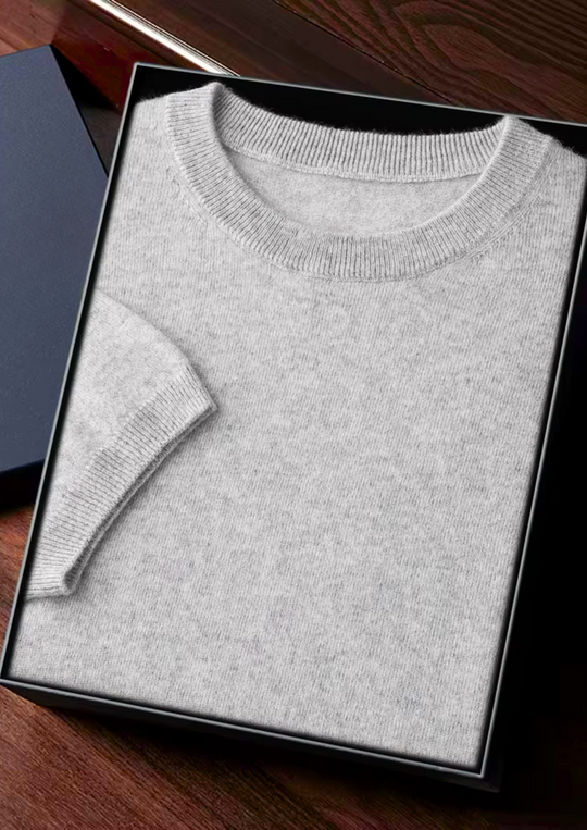 Herre T-Shirt Rund Halsringning Klassisk Stil 10