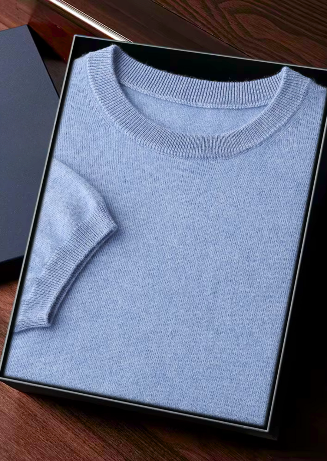 Herre T-Shirt Rund Halsringning Klassisk Stil 12