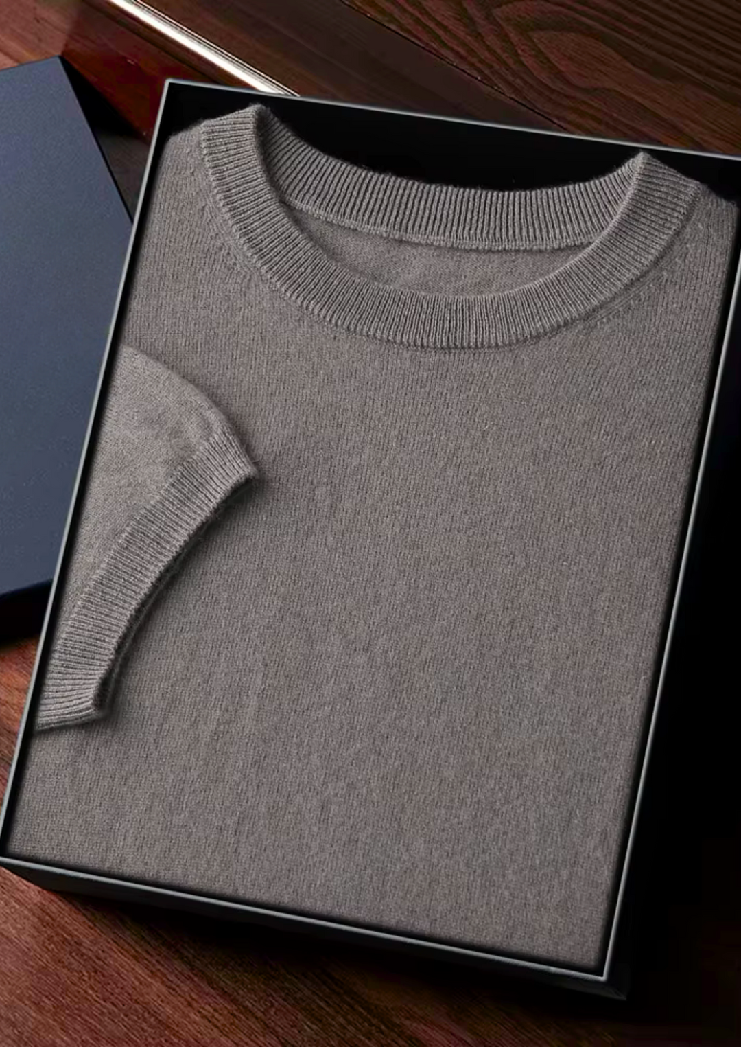 Herre T-Shirt Rund Halsringning Klassisk Stil 9