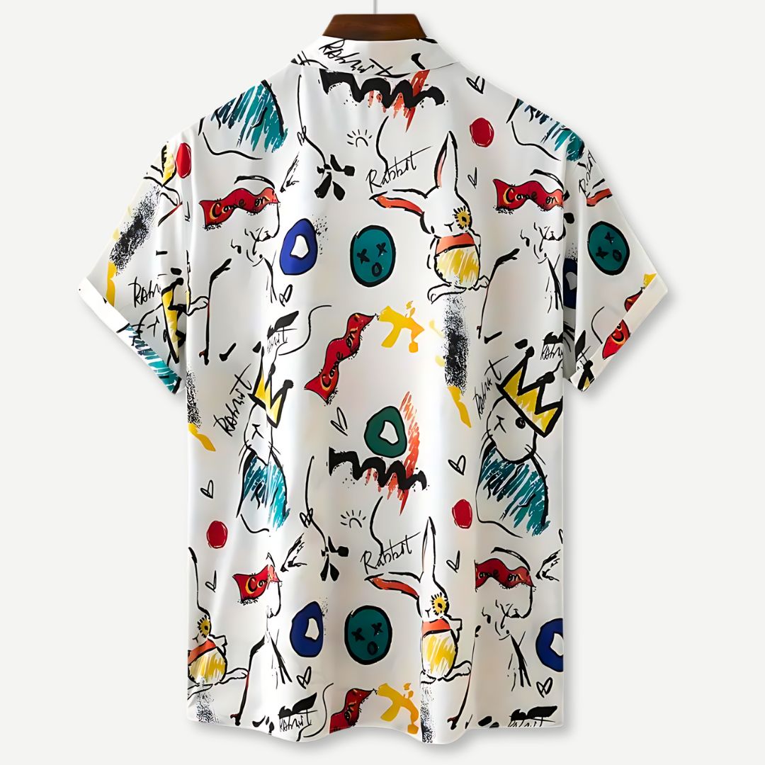 Herre T-shirt Afslappet Design Letvægtsstof 1