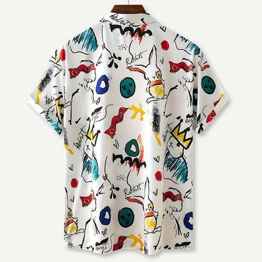 Herre T-shirt Afslappet Design Letvægtsstof 1