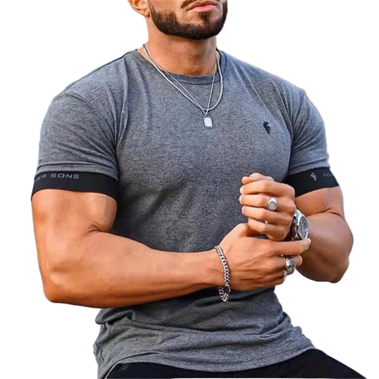 Herre T-shirt med Korte Ærmer Muscle Fit 0