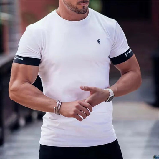 Herre T-shirt med Korte Ærmer Muscle Fit 1