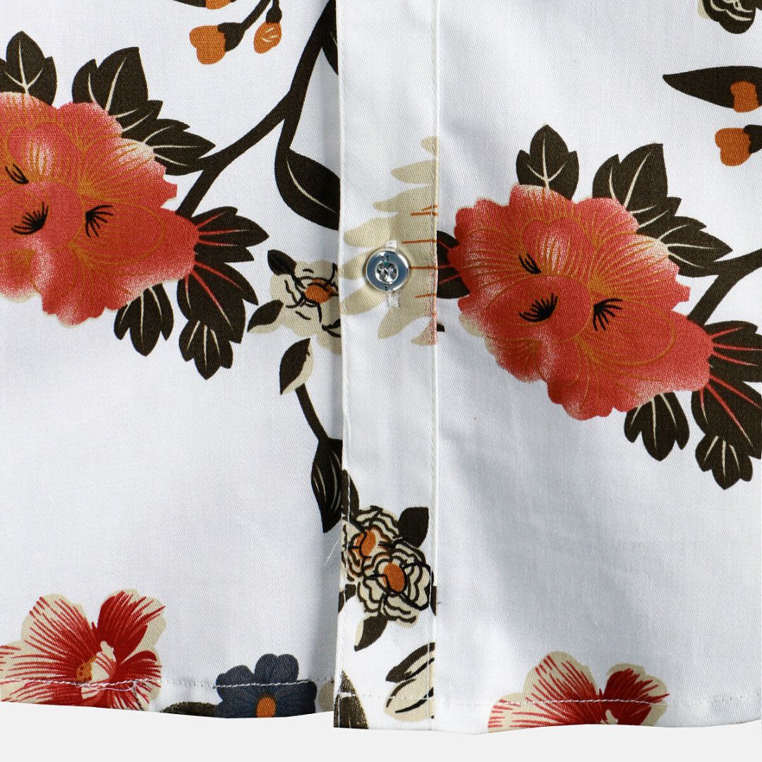 Herre T Shirt Afslappet Blomstermotiv Let Vægtstof 3